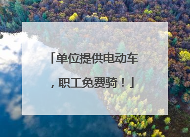 单位提供电动车，职工免费骑！