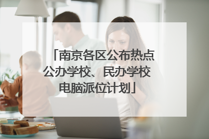 南京各区公布热点公办学校、民办学校电脑派位计划