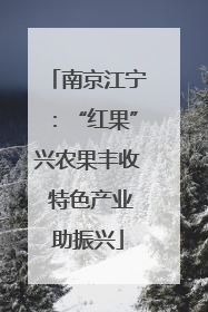 南京江宁：“红果”兴农果丰收 特色产业助振兴