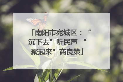 南阳市宛城区：“沉下去”听民声 “聚起来”商良策