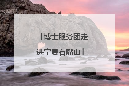 博士服务团走进宁夏石嘴山