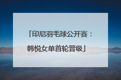 印尼羽毛球公开赛：韩悦女单首轮晋级