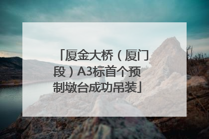 厦金大桥（厦门段）A3标首个预制墩台成功吊装