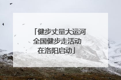 健步丈量大运河 全国健步走活动在洛阳启动