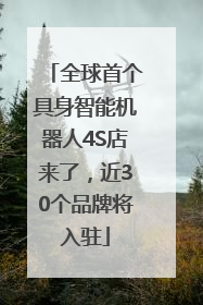 全球首个具身智能机器人4S店来了，近30个品牌将入驻