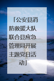公安县消防救援大队联合县应急管理局开展主题党日活动