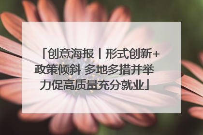 创意海报丨形式创新+政策倾斜 多地多措并举力促高质量充分就业