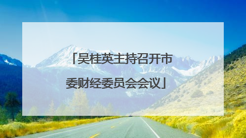 吴桂英主持召开市委财经委员会会议