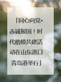 同心向党•赤诚报国！时代楷模共建活动在山东港口青岛港举行