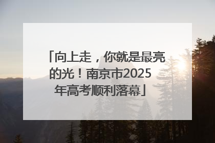 向上走，你就是最亮的光！南京市2025年高考顺利落幕