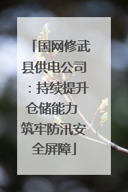国网修武县供电公司：持续提升仓储能力 筑牢防汛安全屏障