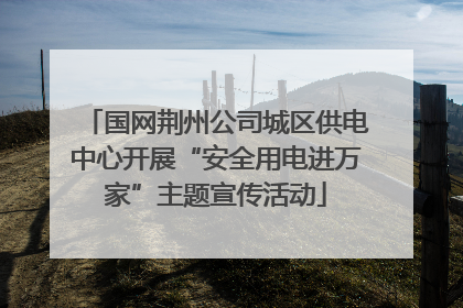 国网荆州公司城区供电中心开展“安全用电进万家”主题宣传活动