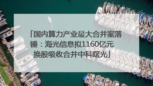 国内算力产业最大合并案落锤：海光信息拟1160亿元换股吸收合并中科曙光