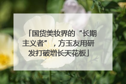 国货美妆界的“长期主义者”，方玉友用研发打破增长天花板