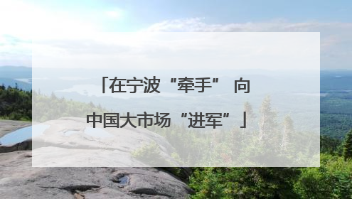在宁波“牵手” 向中国大市场“进军”