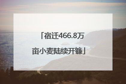 宿迁466.8万亩小麦陆续开镰