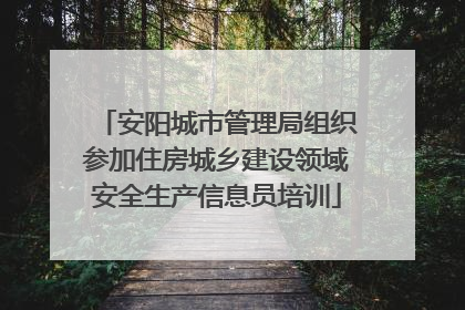 安阳城市管理局组织参加住房城乡建设领域安全生产信息员培训