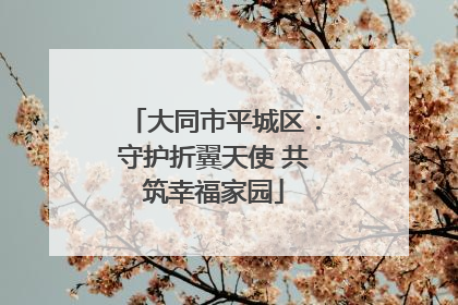 大同市平城区：守护折翼天使 共筑幸福家园