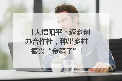 大悟阳平：返乡创办合作社，种出乡村振兴“金稻子”