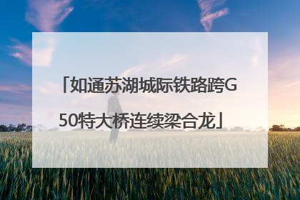 如通苏湖城际铁路跨G50特大桥连续梁合龙
