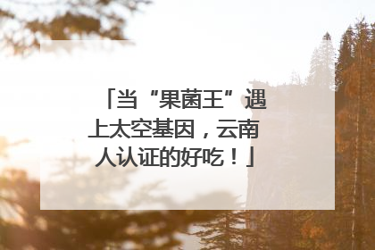 当“果菌王”遇上太空基因，云南人认证的好吃！