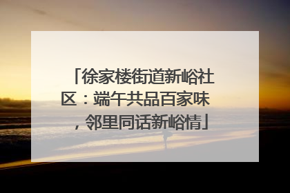 徐家楼街道新峪社区：端午共品百家味，邻里同话新峪情