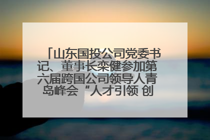 山东国投公司党委书记、董事长栾健参加第六届跨国公司领导人青岛峰会“人才引领 创新驱动”人力资源高质量发展对话会