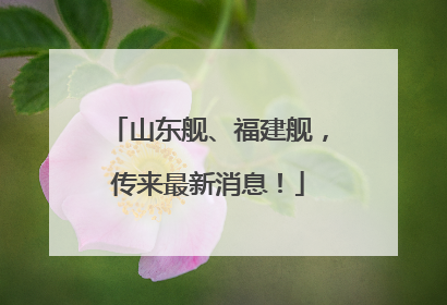 山东舰、福建舰，传来最新消息！