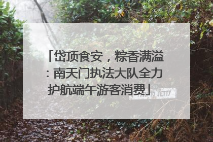 岱顶食安，粽香满溢：南天门执法大队全力护航端午游客消费