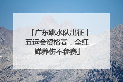 广东跳水队出征十五运会资格赛，全红婵养伤不参赛
