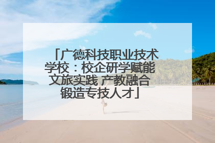 广德科技职业技术学校：校企研学赋能文旅实践 产教融合锻造专技人才