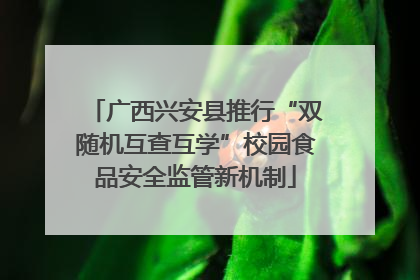 广西兴安县推行“双随机互查互学”校园食品安全监管新机制