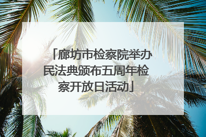 廊坊市检察院举办民法典颁布五周年检察开放日活动