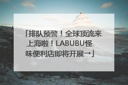 排队预警！全球顶流来上海啦！LABUBU怪味便利店即将开展→