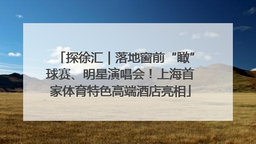 探徐汇｜落地窗前“瞰”球赛、明星演唱会！上海首家体育特色高端酒店亮相