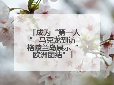 成为“第一人” 马克龙到访格陵兰岛展示“欧洲团结”