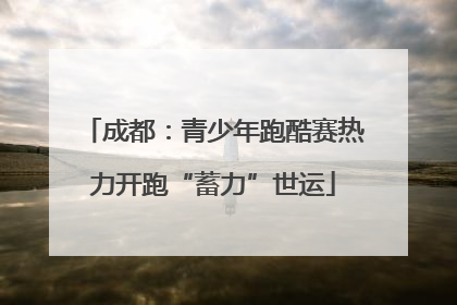 成都：青少年跑酷赛热力开跑“蓄力”世运
