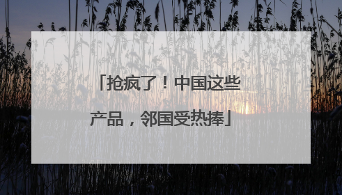 抢疯了！中国这些产品，邻国受热捧