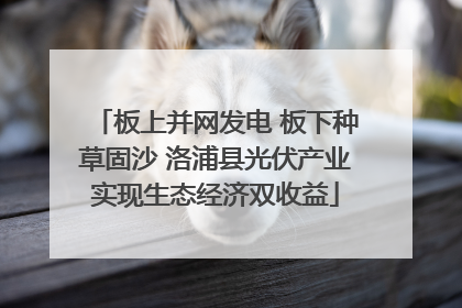 板上并网发电 板下种草固沙 洛浦县光伏产业实现生态经济双收益