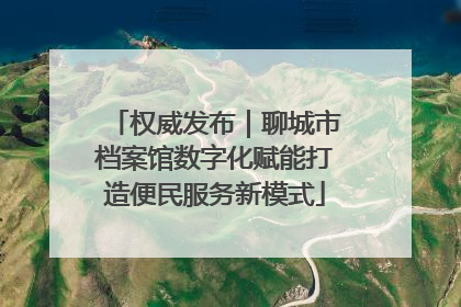 权威发布｜聊城市档案馆数字化赋能打造便民服务新模式