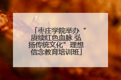 枣庄学院举办“赓续红色血脉 弘扬传统文化”理想信念教育培训班