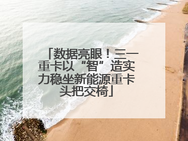 数据亮眼！三一重卡以“智”造实力稳坐新能源重卡头把交椅