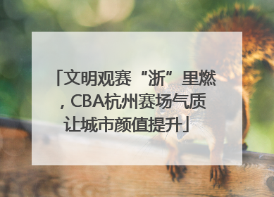 文明观赛“浙”里燃，CBA杭州赛场气质让城市颜值提升