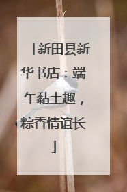 新田县新华书店：端午黏土趣，粽香情谊长