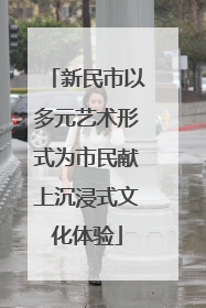 新民市以多元艺术形式为市民献上沉浸式文化体验