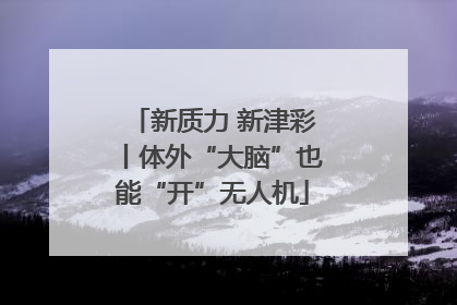 新质力 新津彩丨体外“大脑”也能“开”无人机