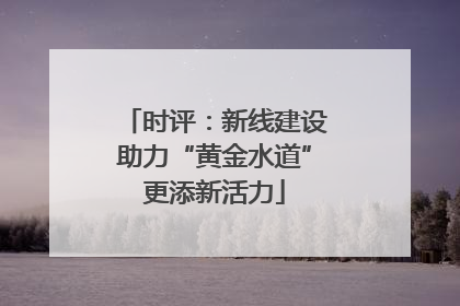 时评：新线建设助力“黄金水道”更添新活力