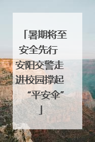 暑期将至安全先行 安阳交警走进校园撑起“平安伞”