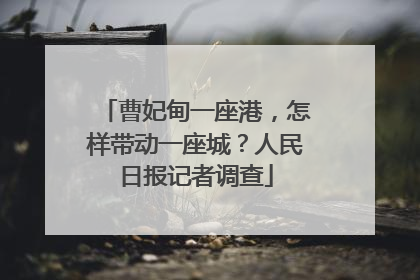 曹妃甸一座港，怎样带动一座城？人民日报记者调查