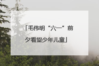 毛伟明“六一”前夕看望少年儿童